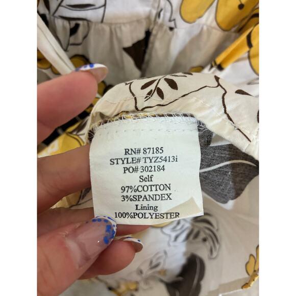 Y2K Ruby Rox Yellow Brown Babydoll Floral Flower Cami Dress Juniors 9 / Small - Picture 6 of 7